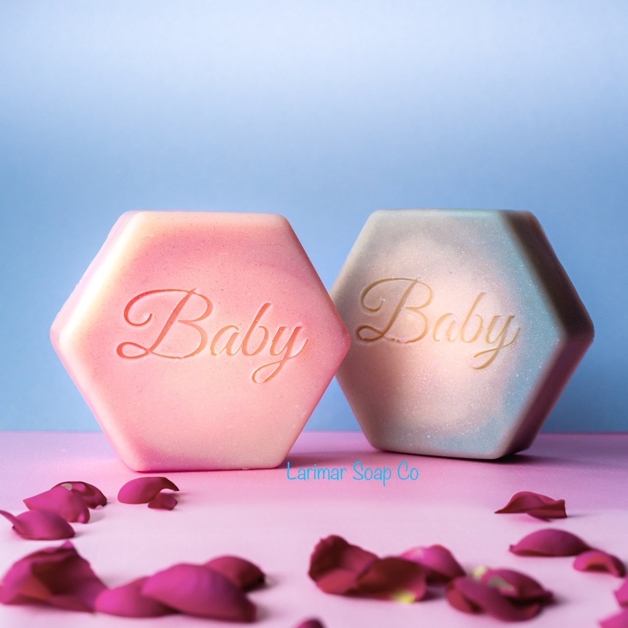 Image of Oval or Hexagon Soap w/ White Stylish Bag (Custom Order)