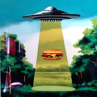 Image 1 of The Hamburger Abduction - Special Edition - Framed Metal Print