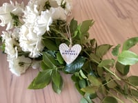 Image 5 of Sentiment heart shaped clay tags 