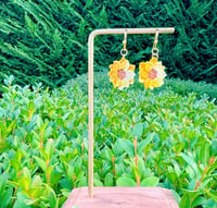 Image 2 of Earrings - Micro Crochet Sunflowers