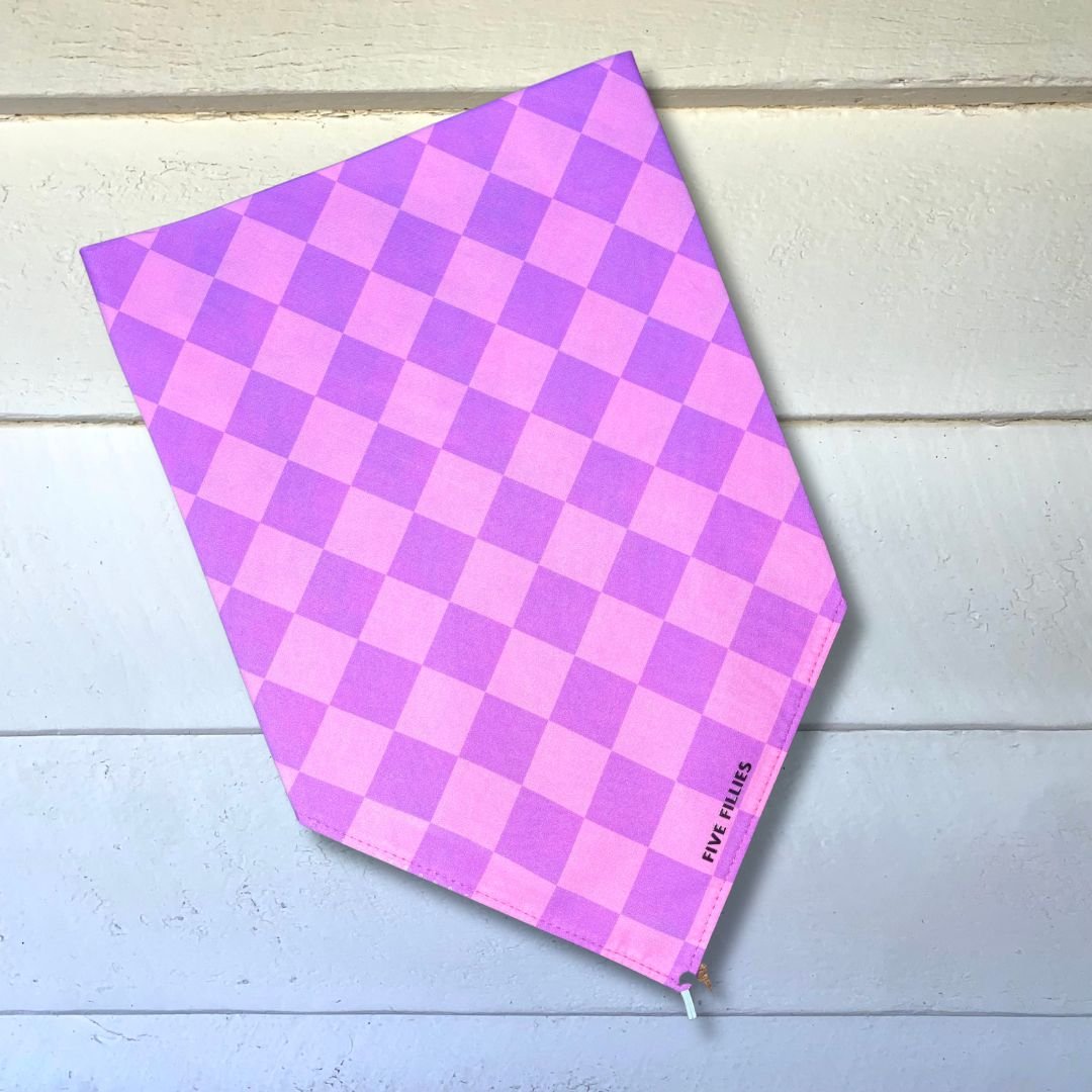 Image of Pink + Purple Checks Scarf