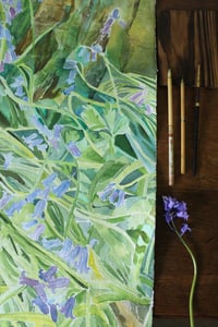 Image 4 of 'Painting among the bluebells' Print