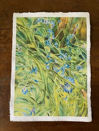 Image 2 of 'Painting among the bluebells' Print
