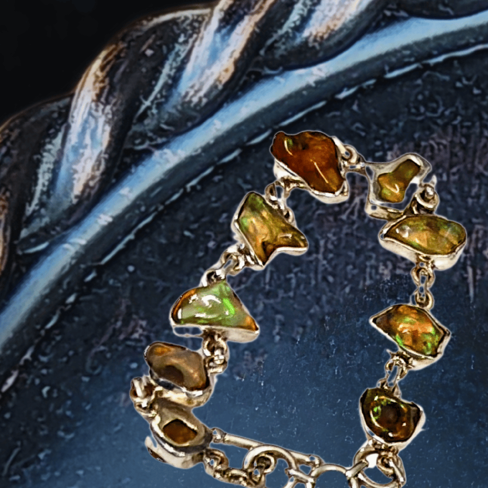 Image of Autumn Opals Bracelet - Ethiopian Opals and Sterling Silver