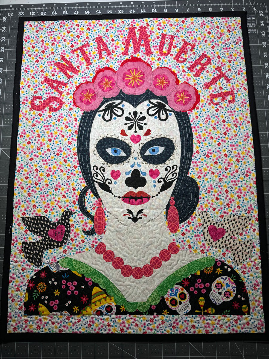 Image of Santa Muerte Quilt Face