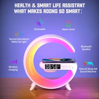 15W Wireless Charger Station Multifunction RGB Desk Lamp Alarm Clock Speaker