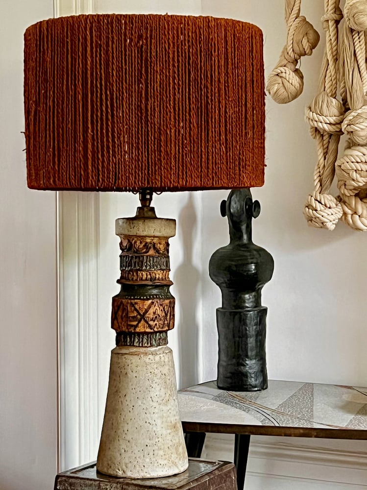 Image of Large Studio Ceramic Lamp by Alan Wallwork, London 1964