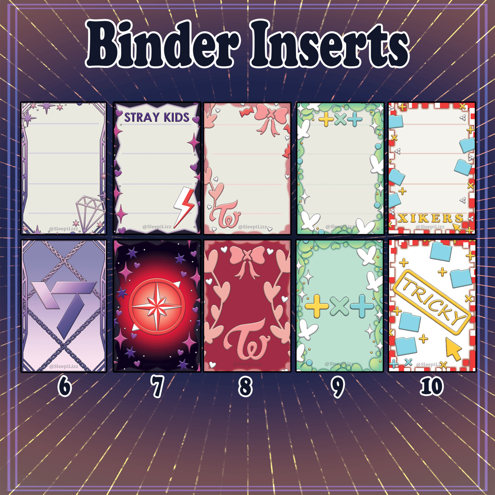 Image of Binder Inserts (Mixed Groups)