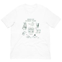 Image 4 of Birds of Elysian Park Tee, 100% Cotton (Green version)