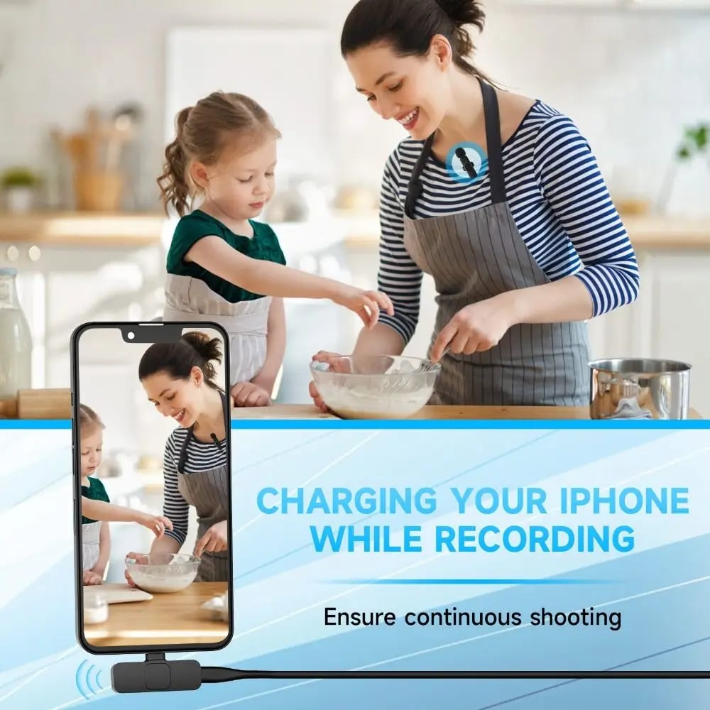 New Wireless Lavalier Microphone Audio Video Recording Mini Mic For Live Broadcast Gaming Cell Phone