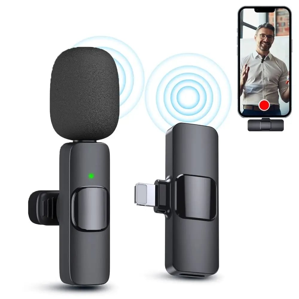 New Wireless Lavalier Microphone Audio Video Recording Mini Mic For Live Broadcast Gaming Cell Phone