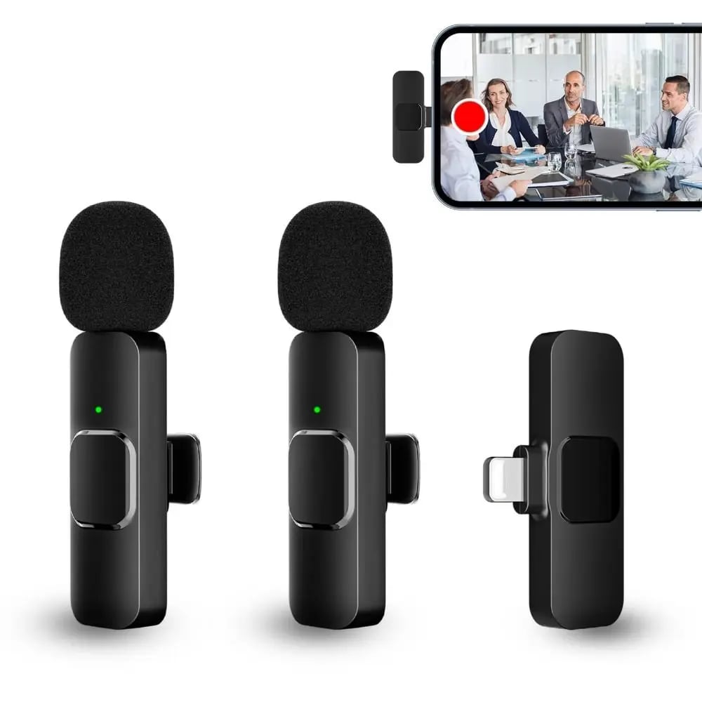 New Wireless Lavalier Microphone Audio Video Recording Mini Mic For Live Broadcast Gaming Cell Phone