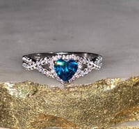 Image 1 of CZ Heart Blue Topaz