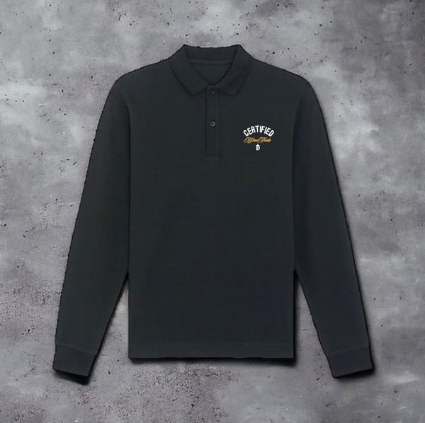 Image of BLACK CERTIFIED LONG SLEEVE POLO