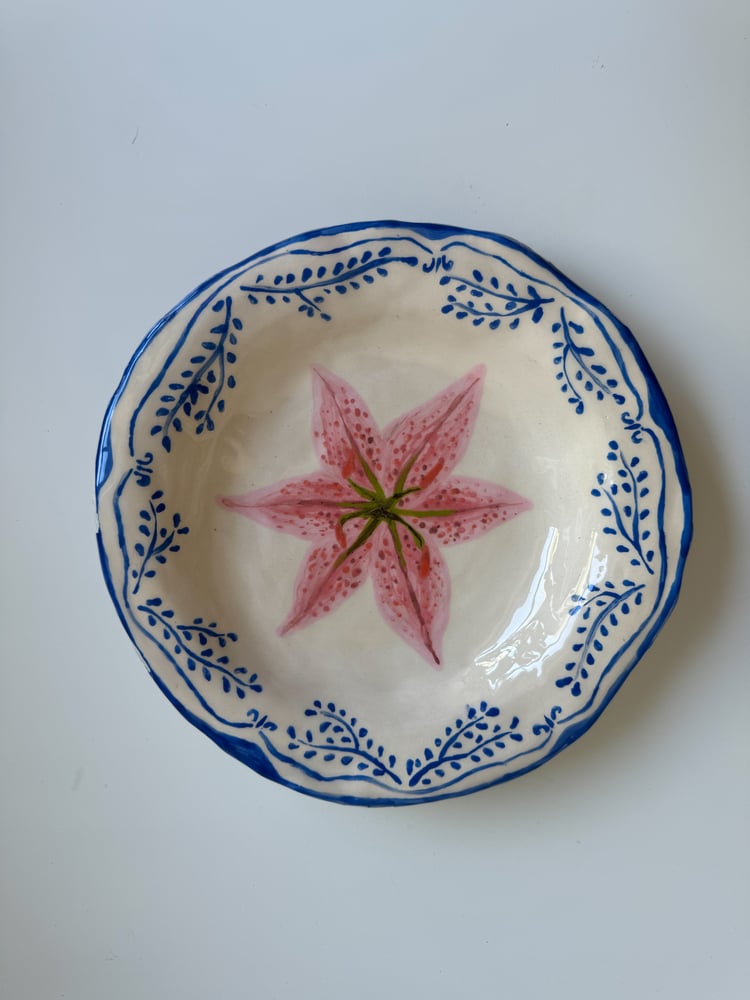 Image of stargazer lily bowl