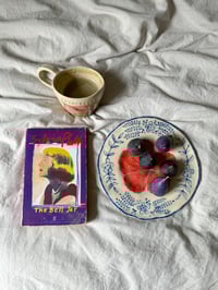 Image 2 of red rose hibiscus plate