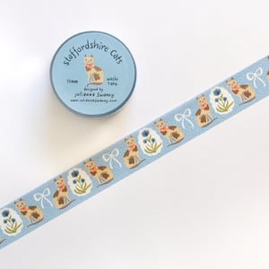 Image of Staffordshire Cat Washi Tape 19mm