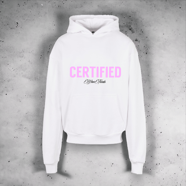 Image of WHITE PINK CERT ULTRA HEAVY HOODIE