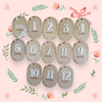 Image 1 of Baby Milestone Floral Signs