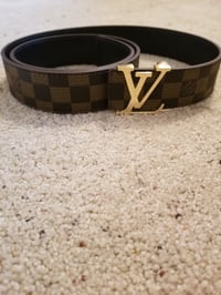 Image 3 of LV Belt Brown Checker