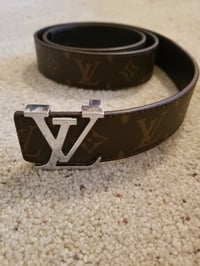 Image 6 of LV Belt Brown Silver Buckle