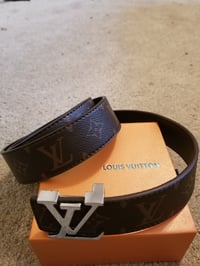 Image 4 of LV Belt Brown Silver Buckle