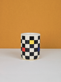 Image 1 of Primary Color Checkered Cup Preorder