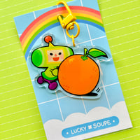 Katamari Orange Acrylic Charm