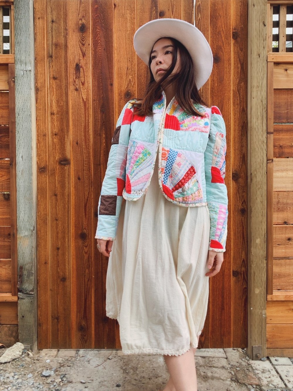 Image of Puff Sleeve Quilt Coat — Fans