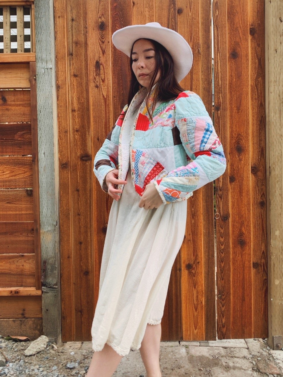 Image of Puff Sleeve Quilt Coat — Fans