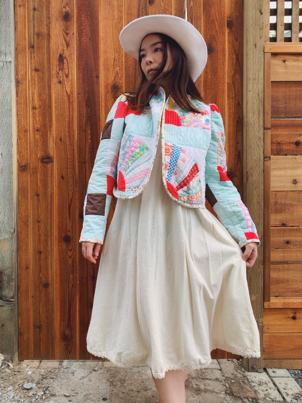 Image of Puff Sleeve Quilt Coat — Fans