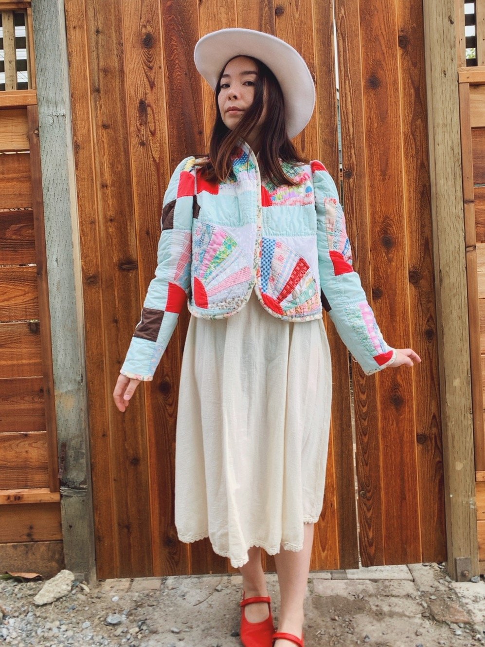 Image of Puff Sleeve Quilt Coat — Fans