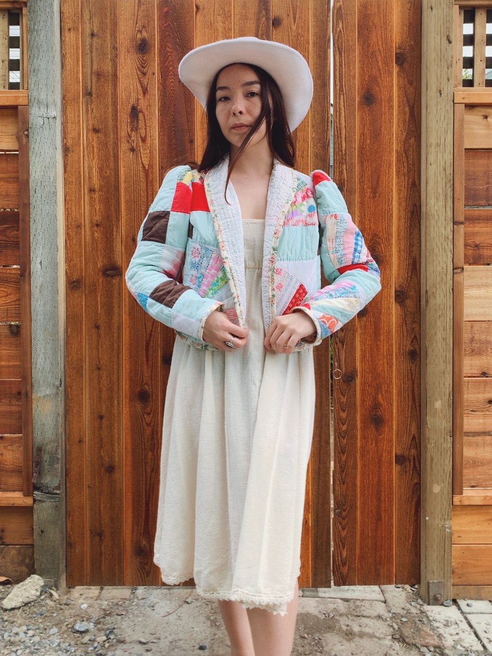 Image of Puff Sleeve Quilt Coat — Fans