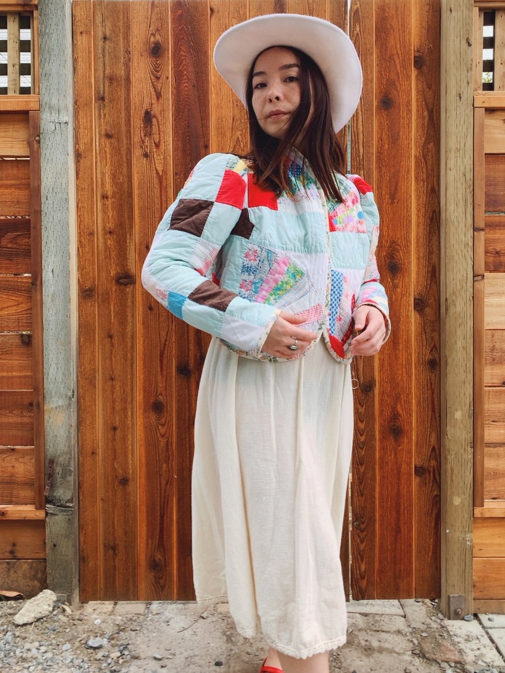 Image of Puff Sleeve Quilt Coat — Fans