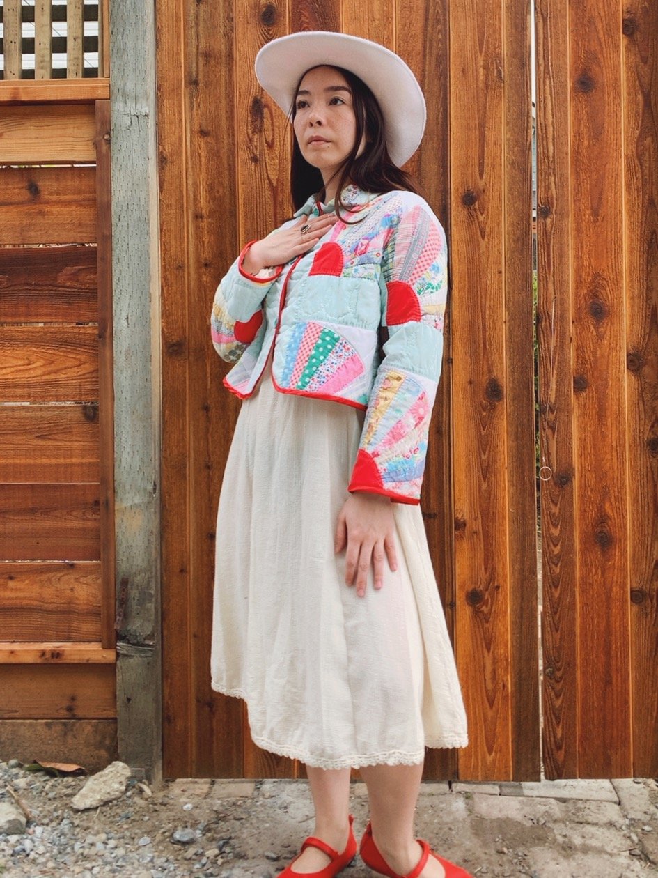 Image of Cropped Quilt Coat — Fans