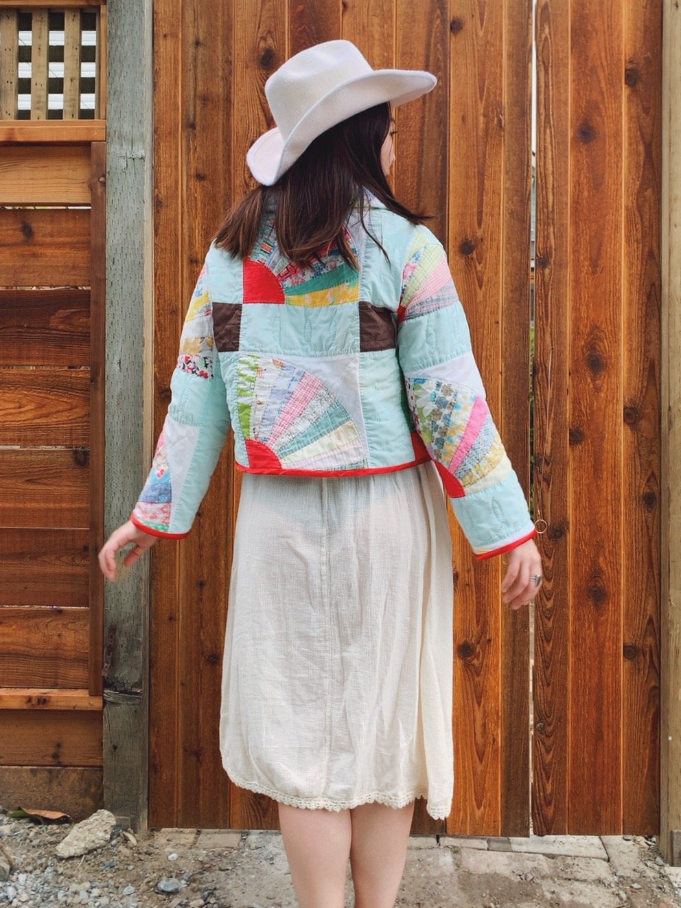 Image of Cropped Quilt Coat — Fans