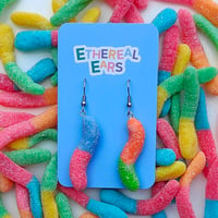 Image 1 of Sour Worm Earrings 