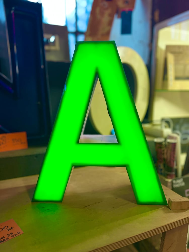 Image of 'A' Vintage Neon Sign
