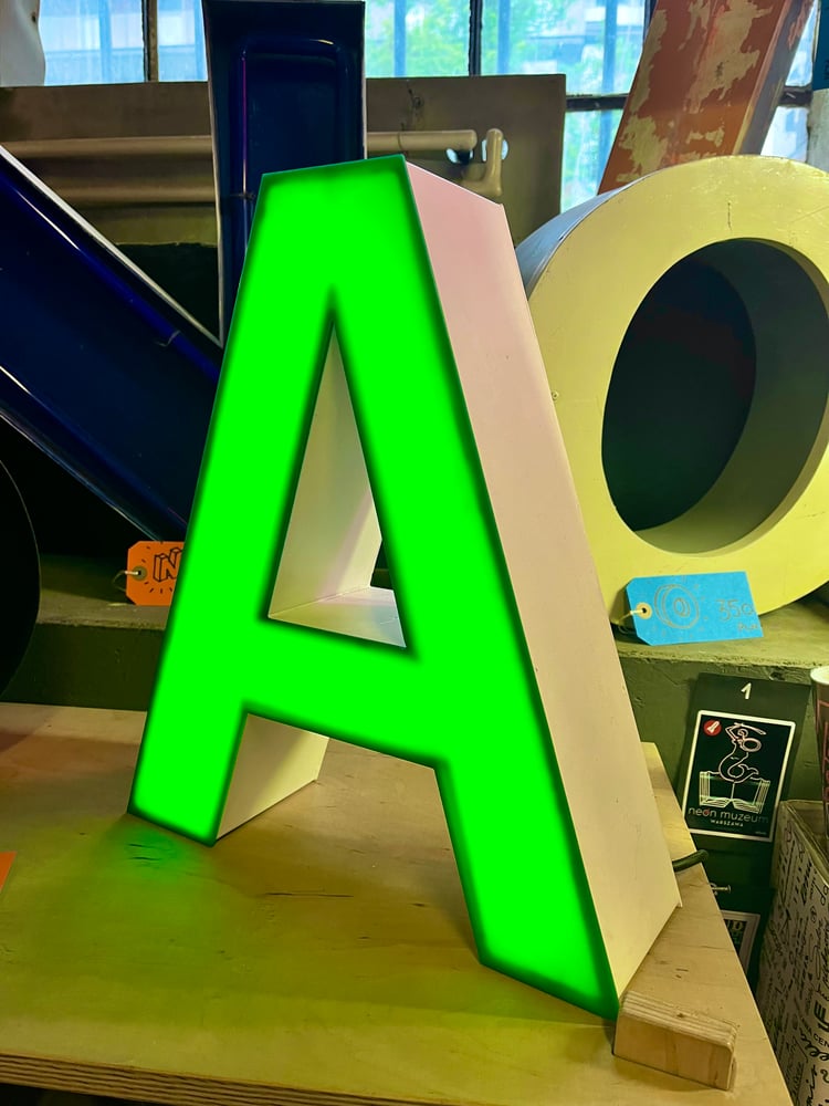 Image of 'A' Vintage Neon Sign