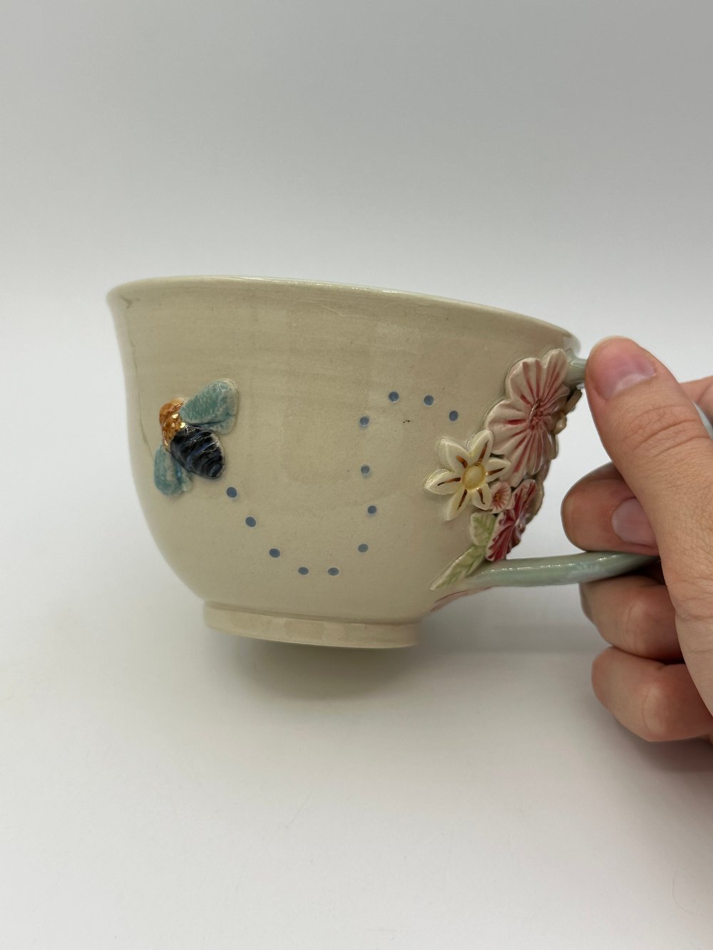 Image of Blue Banded Bee Tea Cup 