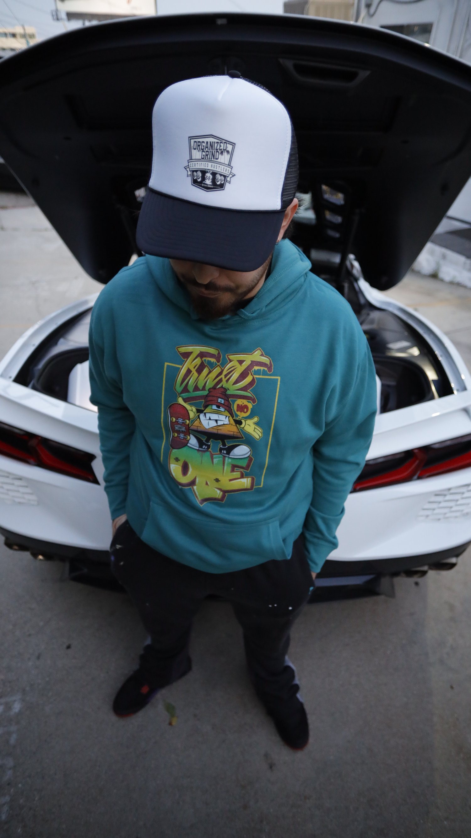 Image of New OG “Trust No One” Hoodie + Trucker 