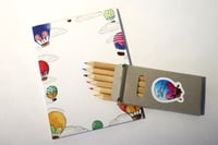 Image 1 of Balloon notepad and pencil set