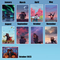 Calendar 2024 + 2023 A5 prints