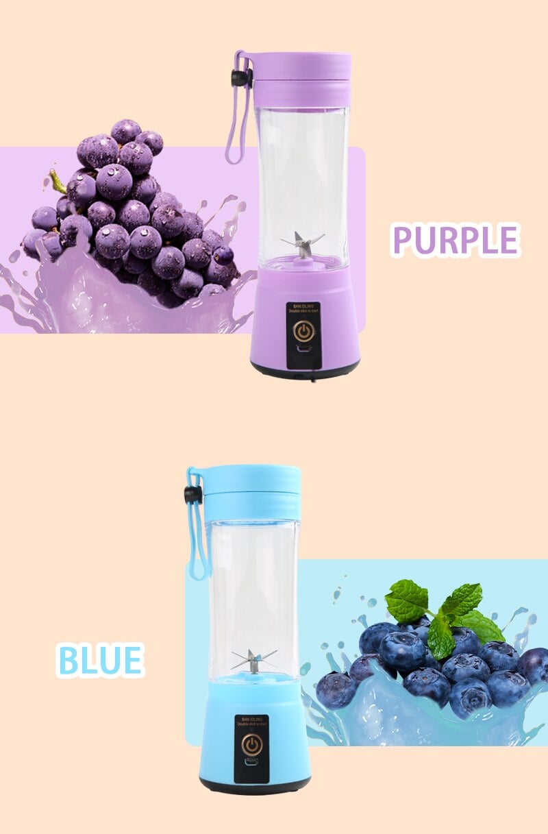 Portable Fruit Juice Blenders Summer Personal Electric Mini Bottle Home USB 6 Blades Juicer Cup