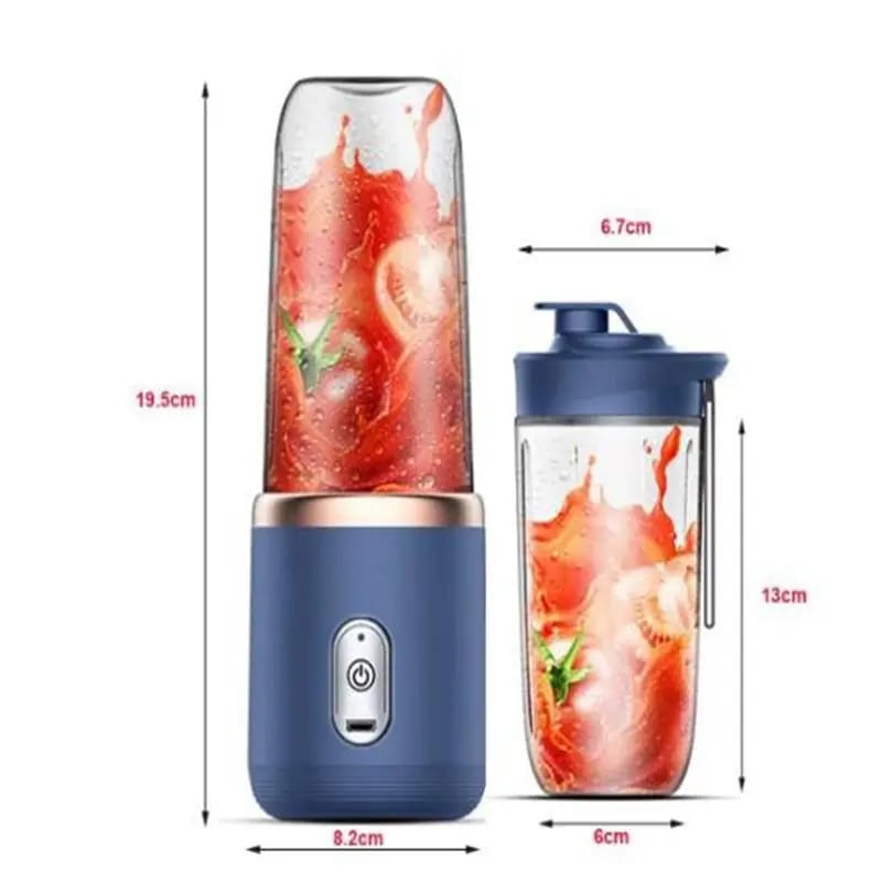 Portable Small Electric Juicer Stainless Steel Blade Cup Juicer Fruit Automatic Smoothie Blender