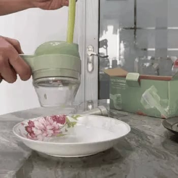 4 in 1 Handheld Electric Vegetable Slicer USB Rechargeable Portable Food Processor Garlic Chili Onio
