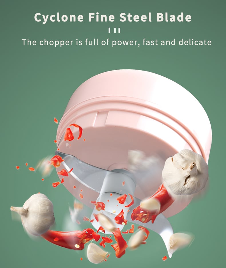 HiPiCok Meat Grinder Electric Garlic Crusher Food Chopper Mini Garlic Press Vegetable Chopper Masher