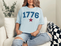 Image 4 of 1776 Vintage Distressed - Unisex garment-dyed heavyweight t-shirt from PatriotsCo.com