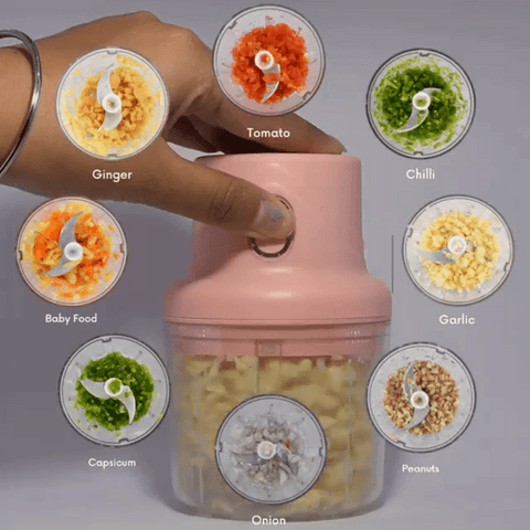 USB Wireless Electric Kitchen Blender Mixer Garlic Masher Meat Grinder Mini Vegetable Chili