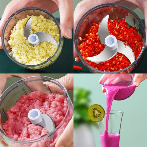 USB Wireless Electric Kitchen Blender Mixer Garlic Masher Meat Grinder Mini Vegetable Chili